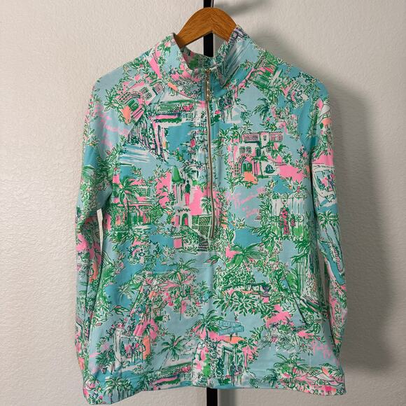 UPF 50+ Lilly Pulitzer Skipper Popover Lilly Loves Palm Beach Large - Picture 1 of 3